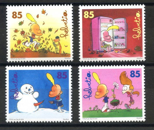 2004 - SVIZZERA - FUMETTI TITEUF 4v. - NUOVI - LOTTO/37420