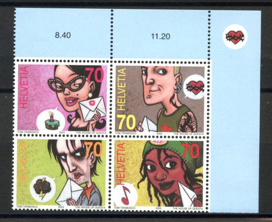 2003 - SVIZZERA - FUMETTI 4v. - NUOVI - LOTTO/37390