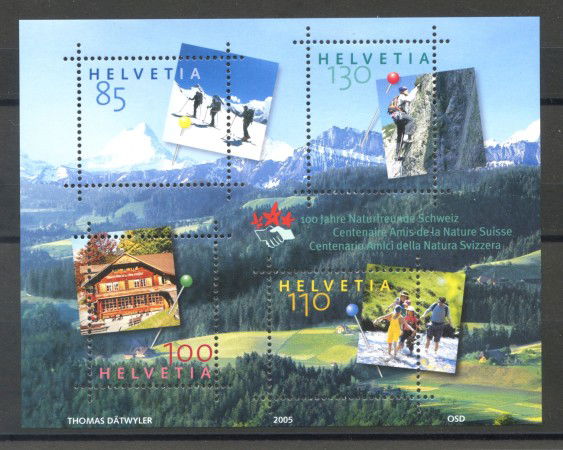 2005 - SVIZZERA - AMICI DELLA NATURA - FOGLIETTO NUOVO - LOTTO/37457