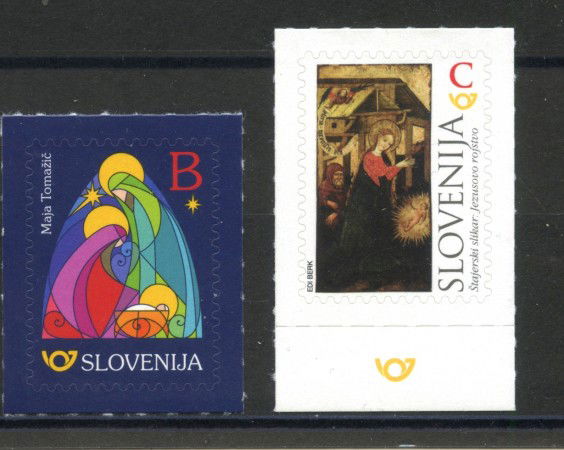 2017 - SLOVENIA - NATALE 2v. - NUOVI ADESIVI - LOTTO/34673