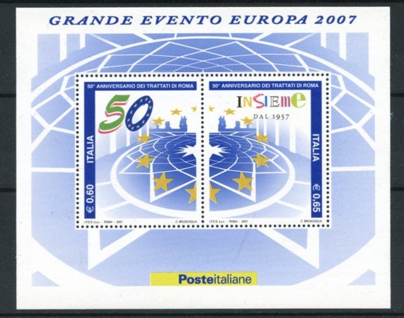 2007 - LOTTO/15194 - REPUBBLICA - TRATTATI DI ROMA  FOGLIETTO - NUOVO