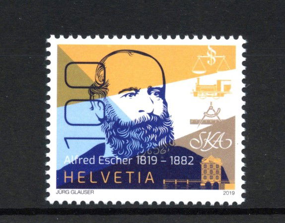 2019 - SVIZZERA - LOTTO/42138 - ALFRED ESCHER - NUOVO