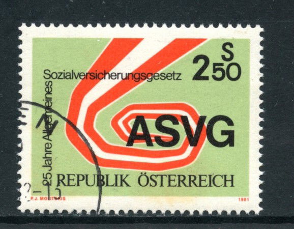1981 - AUSTRIA - ASSICURAZIONI SOCIALI - USATO - LOTTO/28216