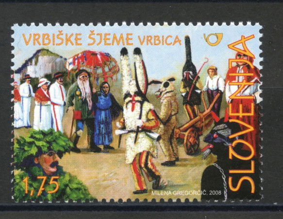 2008 - SLOVENIA - FOLCLORE CARNEVALE - NUOVO - LOTTO/34371
