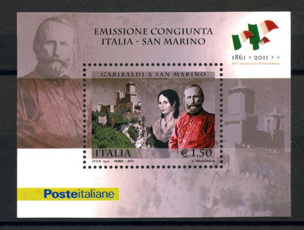 2011 - REPUBBLICA - GARIBALDI A SAN MARINO - FOGLIETTO NUOVO - LOTTO/13134