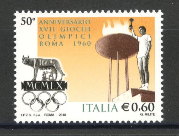 2010 - REPUBBLICA - CELEBRAZIONE OLIMPIADI DI ROMA - NUOVO - LOTTO/37235