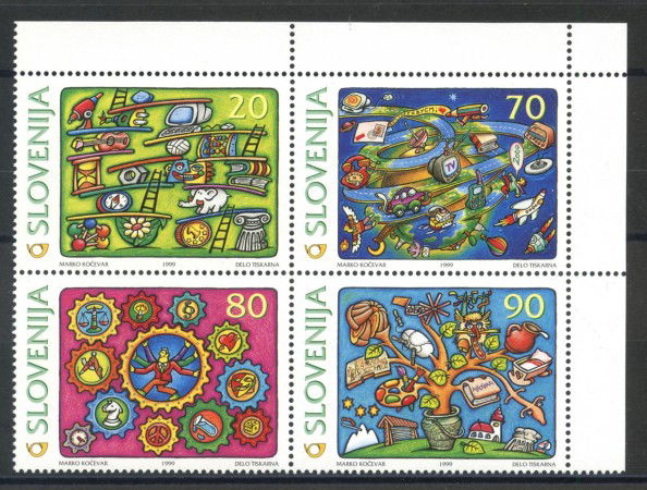 1999 - SLOVENIA - NUOVO MILLENIO  4 v. - NUOVI - LOTTO/33980