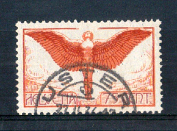 1924 - LOTTO/SVIA11AU - SVIZZERA - 75c. POSTA AEREA ICARO - USATO