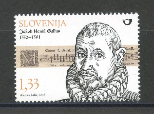2016 - SLOVENIA - JACOBUS GALLUS  - NUOVO - LOTTO/34637