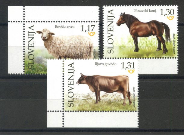 2018 - SLOVENIA - ANIMALI DOMESTICI 3v. - NUOVI - LOTTO/34704