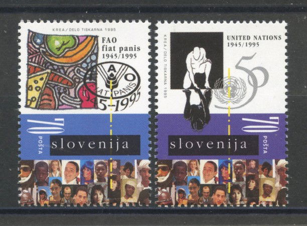 1995 - SLOVENIA - FAO E ONU 2v. - NUOVI - LOTTO/33886
