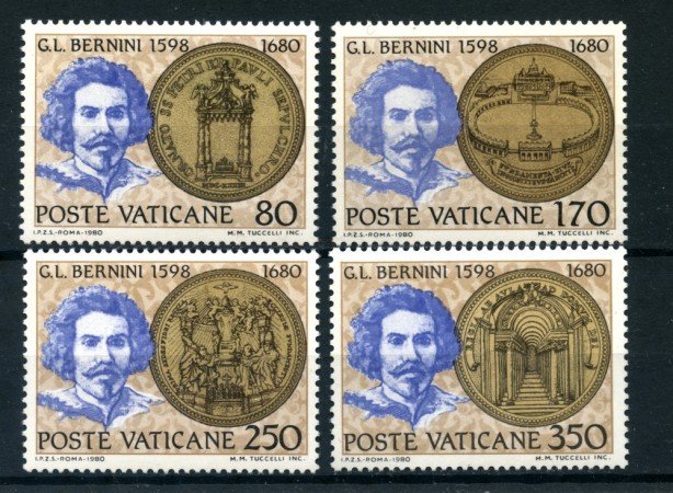 1980 - LOTTO/5824 - VATICANO - GIAN LORENZO BERNINI 4v. - NUOVI