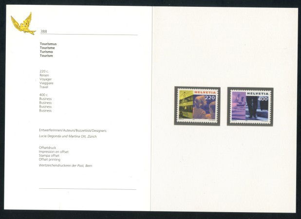 2001 - SVIZZERA - IMMAGINI DELLA SVIZZERA 2v. - NUOVI - FOLDER -  LOTTO/37347F