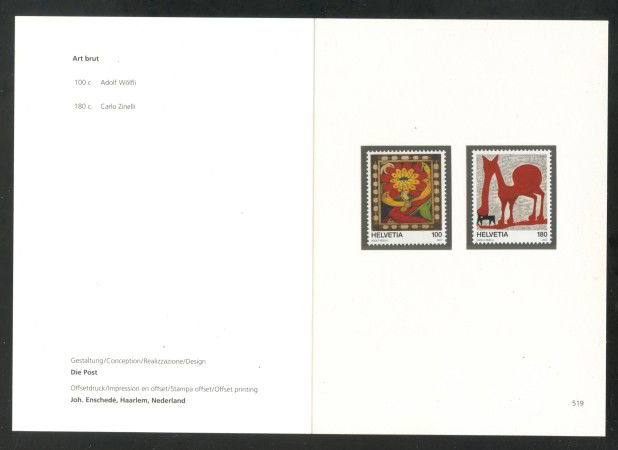 2007 - SVIZZERA - OPERE D'ARTE 2v. -  FOLDER - NUOVI - LOTTO/37554F