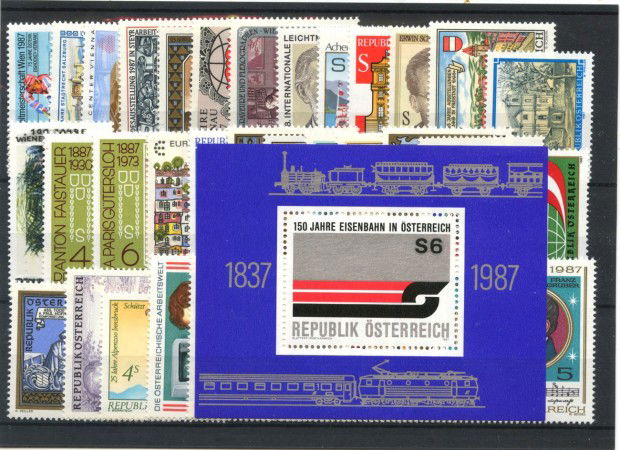 1987 - AUSTRIA - LOTTO/43677 - ANNATA COMPLETA 35v. +1 FOGLIETTO NUOVI