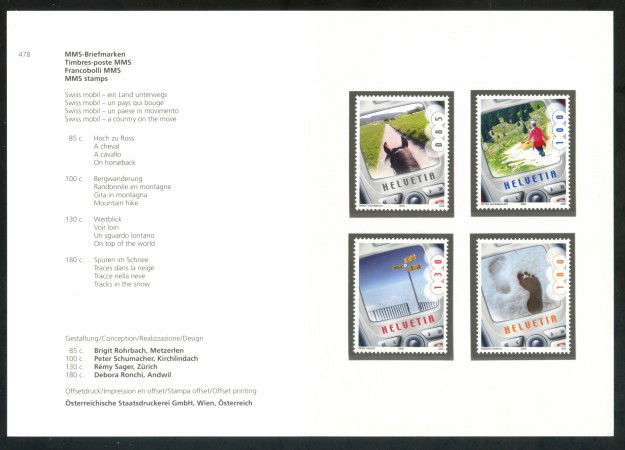 2005 - SVIZZERA - TELEFONIA MOBILE 4v. - NUOVI - FOLDER - LOTTO/37454F
