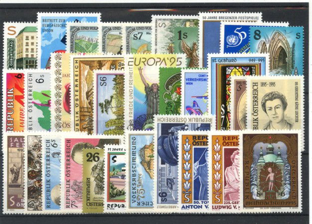 1995 - AUSTRIA - LOTTO/43683 - ANNATA COMPLETA 32 v. NUOVI