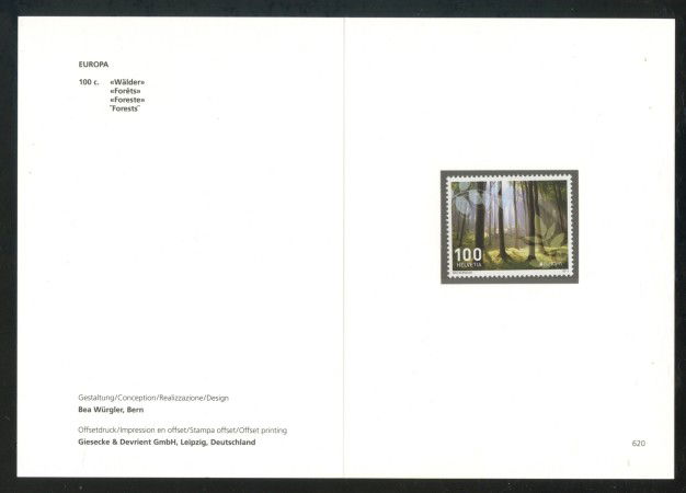2011 - SVIZZERA - LOTTO/37779F - EUROPA FORESTE - NUOVO - FOLDER