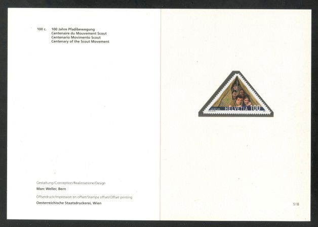 2007 - SVIZZERA - EUROPA SCOUTISMO -  FOLDER - NUOVO - LOTTO/37553F