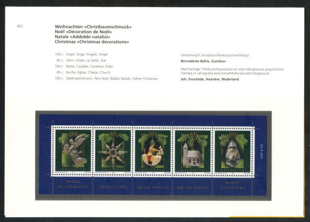 2004 - SVIZZERA - NATALE - FOGLIETTO NUOVO - FOLDER -  LOTTO/37437F