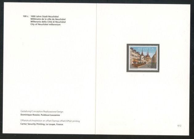 2011 - SVIZZERA - LOTTO/37771F - CITTA' DI NEUENBURG - NUOVO - FOLDER