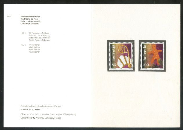 2005 - SVIZZERA - NATALE 2v. - FOLDER - NUOVI - LOTTO/37461F