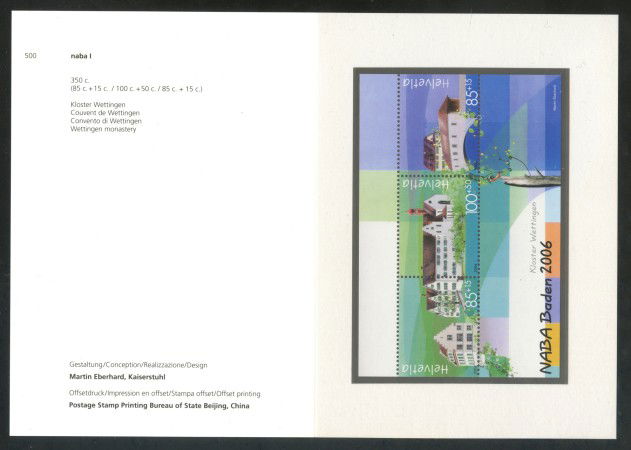 2006 - SVIZZERA - NABA 2006 - FOGLIETTO - NUOVO - FOLDER - LOTTO/37473F