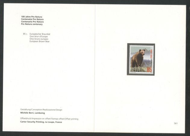 2009 - SVIZZERA - LOTTO/37604F - PRO NATURA - NUOVO - FOLDER
