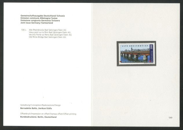 2008 - SVIZZERA - ANTICHI PONTI -  FOLDER - NUOVO - LOTTO/37582F