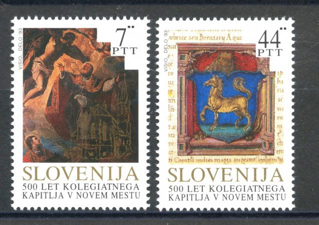 1993 - SLOVENIA - CENTENARIO DI NOVO MESTO 2v. - NUOVI - LOTTO/33671