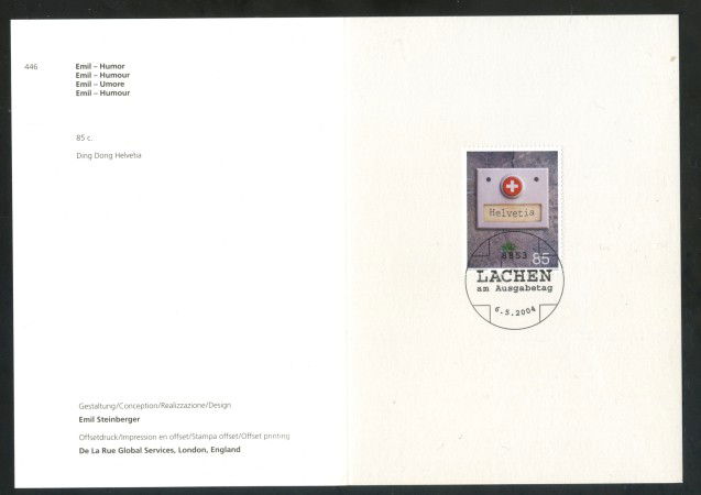 2004 - SVIZZERA - UMORISMO - FOLDER USATO FDC - LOTTO/37423FU