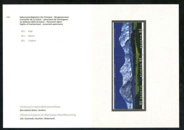 2006 - SVIZZERA - MONTAGNE SVIZZERE 3v. - NUOVI -  FOLDER - LOTTO/37472F