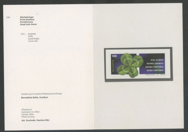 2003 - SVIZZERA - BUONA FORTUNA - NUOVO - FOLDER -  LOTTO/37412F