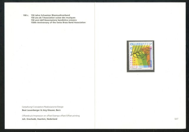 2012 - SVIZZERA - LOTTO/37797F - STRUMENTI A FIATO - NUOVO - FOLDER