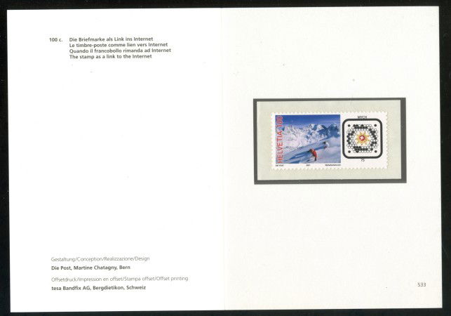 2007 - SVIZZERA - BEE TAGG INTERNET -  FOLDER - NUOVO - LOTTO/37562F