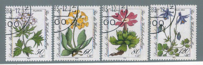 1983 - LBF/2097 - BERLINO - FIORI ALPINI 4v. - USATI