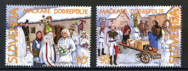 2001 - SLOVENIA - CARNEVALE 2v. - NUOVI - LOTTO/34134