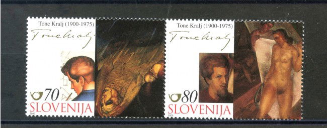 2000 - SLOVENIA - TONE KRALJ  2v. - NUOVI - LOTTO/34125