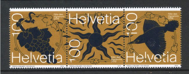 2019 - SVIZZERA - LOTTO/42147 - FESTA DEI VIGNAIOLI 3v. - NUOVI