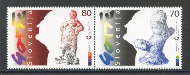 1997 - SLOVENIA - FRANCE GORSE SCULTORE  2v. - NUOVI - LOTTO/33938