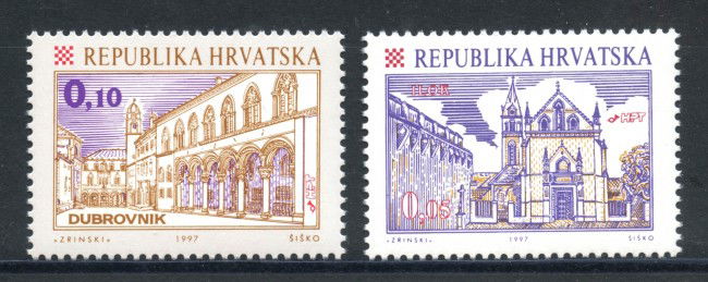 1998 - CROAZIA - CITTA' CROATE  2v. - NUOVI - LOTTO/32834