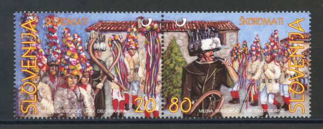 1999 - SLOVENIA - FOLCLORE CARNEVALE  2v. - NUOVO - LOTTO/33967
