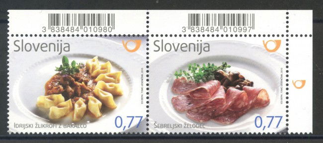 2015 - SLOVENIA - GASTRONOMIA 2v. - NUOVI - LOTTO/34623