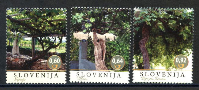 2014 - SLOVENIA - FLORA TIPI DI VITE  3v. - NUOVI - LOTTO/34569