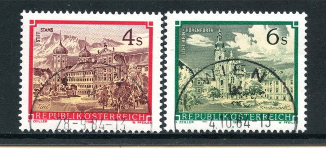 1984 - AUSTRIA - CONVENTI E MONASTERI 2v. - USATI - LOTTO/28330