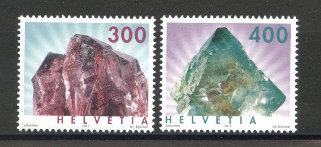 2003 - SVIZZERA - MINERALI  2v. - NUOVI - LOTTO/37406
