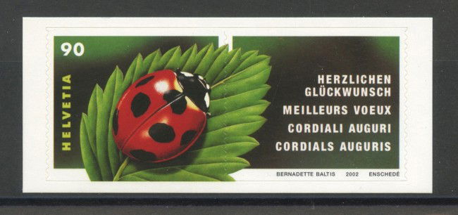 2002 - SVIZZERA - FRANCOBOLLO PER AUGURI - NUOVO - LOTTO/37372