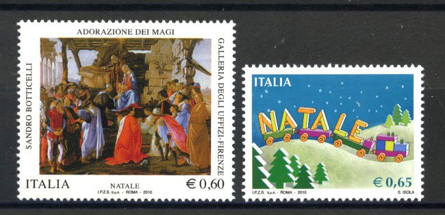2010 - REPUBBLICA - NATALE 2v. - NUOVI - LOTTO/37249