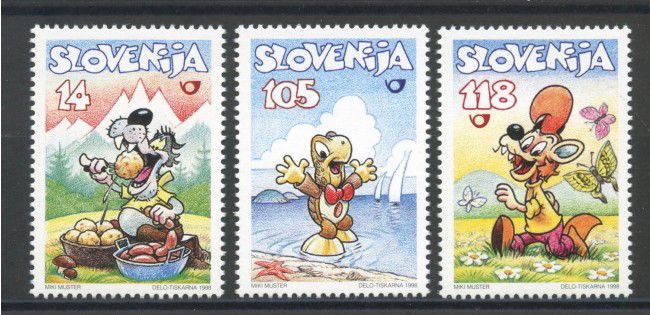 1998 - SLOVENIA - PERSONAGGI DEI FUMETTI  3v. - NUOVI - LOTTO/33949