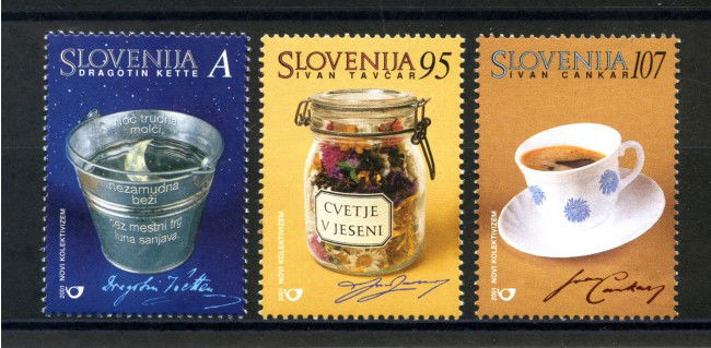 2001 - SLOVENIA - PERSONALITA'  3v. - NUOVI - LOTTO/34136